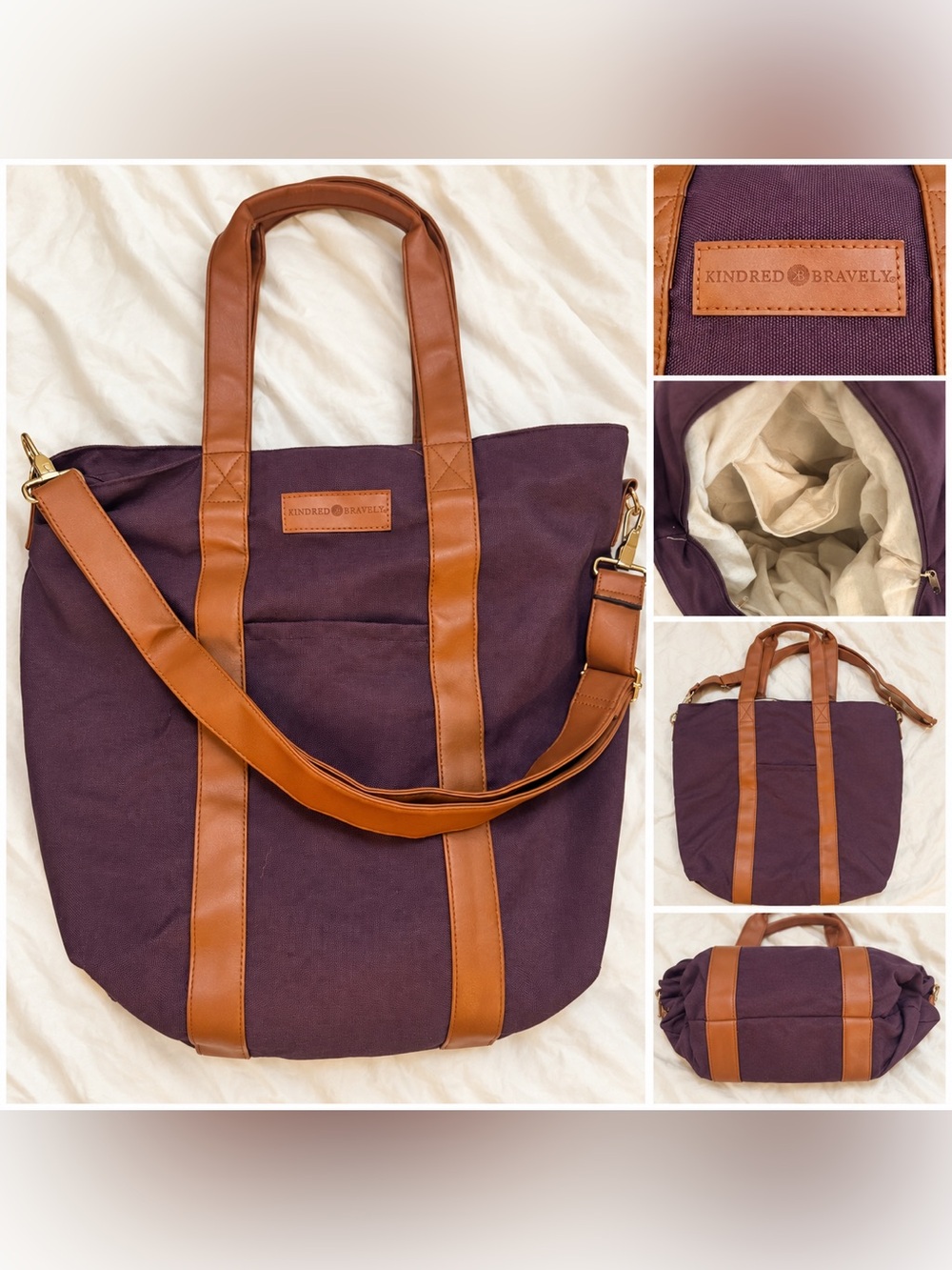 Kindred Bravely Florence Plum Convertible Tote Bag